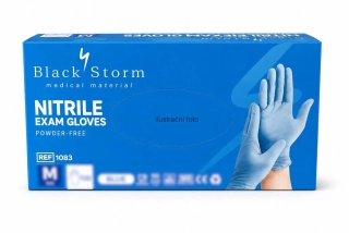 Nitrilové vyšetřovací rukavice NITRILE EXAM GLOVES, modré (balení 100 ks)