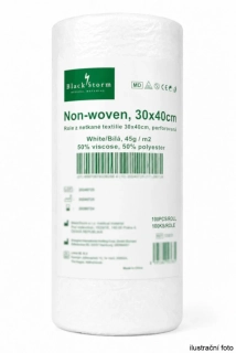 Role z netkané textílie 30x40cm, perforovaná (100 ks útržků)