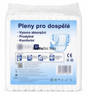 Pleny pro dospělé zalepovací vel. M (balení 10 ks)